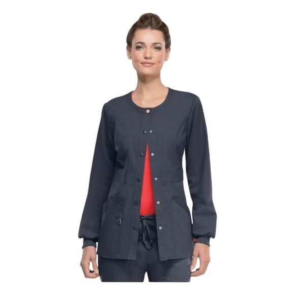 Code Happy Penn State Scrub Jacket White Round Neck Warm Up Long Sleeve M - Picture 2 of 7